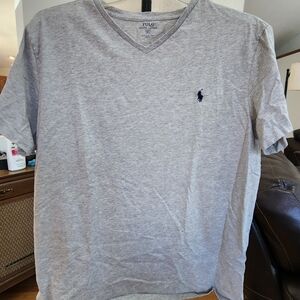 Polo Ralph Lauren Gray V-Neck T-Shirt size XL